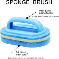 2 uds cepillo de limpieza, esponja de limpieza de baño, esponja de limpieza para cocina, bañera, baño, inodoro, pared, azulejo, cepillo exfoliante - details 0