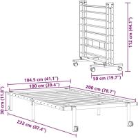 Estructura de cama sin colchón plegable de acero, marco de cama de metal, marco de cama plegable, base de cama - details 16