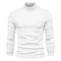 Suéter grueso de cuello alto de invierno para hombres, suéter casual de cuello alto de color sólido, cálido y cómodo, jersey de cuello alto para hombres - details 21