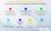 7 color led light beauty device