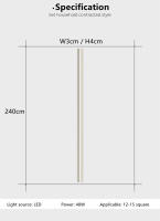 Lámpara de pared larga de línea minimalista nórdica, led, mesita de noche, sala de estar, dormitorio, lámpara de pared interior, blanco - details 6