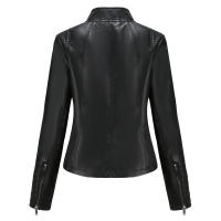 Chaqueta de cuero de imitación para mujer, abrigo de motociclista de moda, ropa de primavera y otoño - details 10