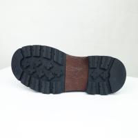 Botas Chelsea de punta redonda de piel de vaca de primera capa con suela gruesa y cremallera lateral para hombre - details 4