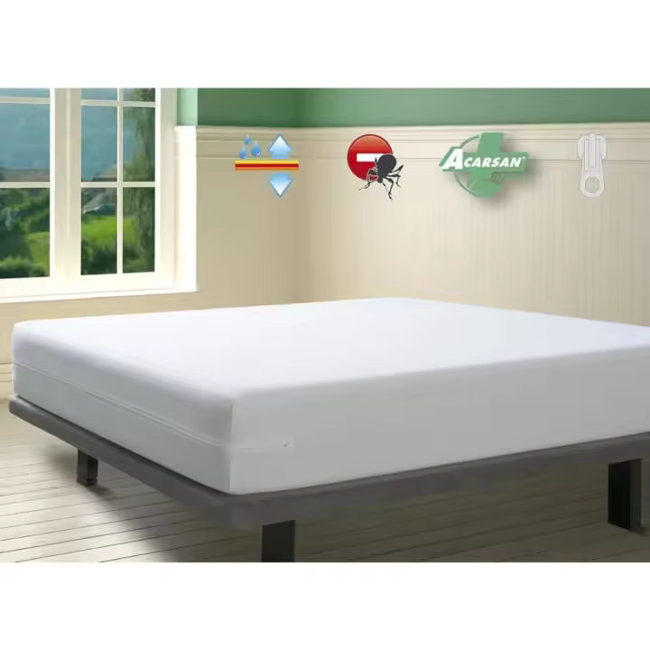Savel - Funda de colchón con tratamiento antiácaros impermeable y transpirable |   (180 x 190/200 cm) |   Altos hasta 30 cm - 1