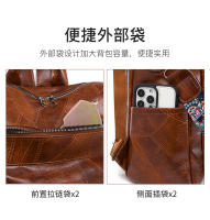 Mochila retro de cuero PU para mujer, bolso de hombro antirrobo, mochila de viaje de ocio, bolso para portátil de gran capacidad - details 15
