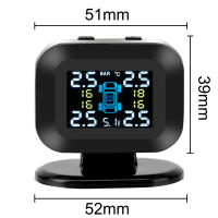 Sistemas de alarma de seguridad para automóviles con 4 Uds. Sensor externo inalámbrico Mini sistema de supervisión de presión de neumáticos de coche USB TPMS - details 8