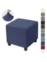Cubierta de Taburete Ottoman Cuadrado Diseño Elástico Cubiertas de Pies de Jacquard - details 12