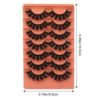 Pestañas artificiales cosméticas, pestañas cómodas, fáciles de usar, maquillaje de viaje para fiesta diaria, 7 pares - details 3
