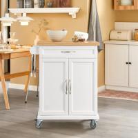 Cocina Luxus-Carrito de Cocina con Piso Carrito de Servir de Bambú 66 x 46 x 91 cm ES - details 1