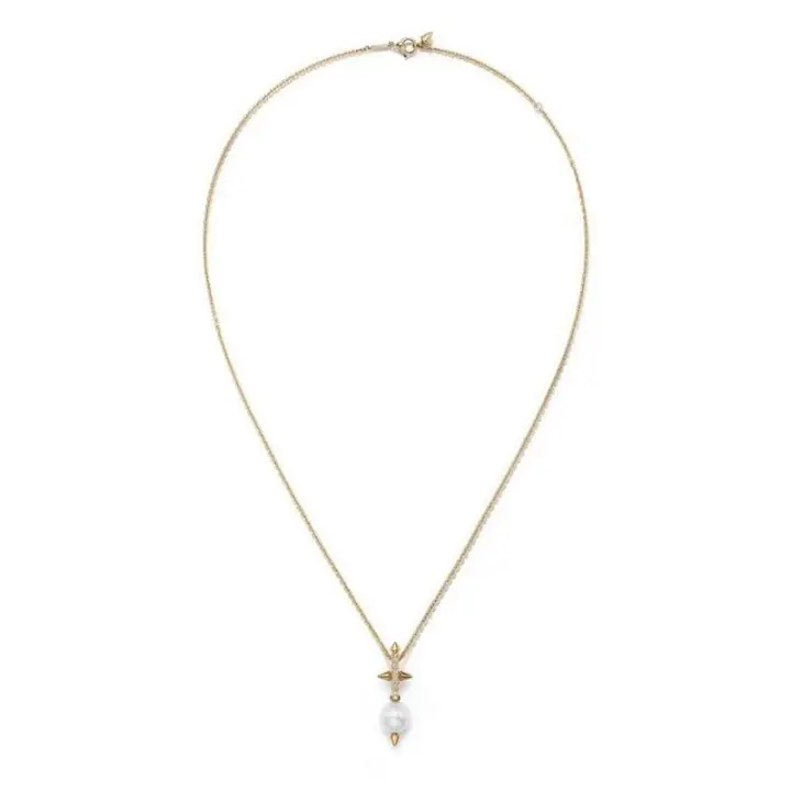ΤΙFFΑΝΥ Titan By Pharrell Williams Collar con colgante de perlas en amarillo con diamantes, motivo angular en forma de lanza elaborado en oro de 18 quilates - 1