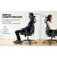Silla de Oficina Ergonómica con Soporte Lumbar