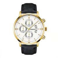 Reloj de pulsera deportivo de estilo clásico de lujo de primera calidad, funda de aleación, correa de cuero, reloj de pulsera de cuarzo para negocios, reloj con calendario, regalo - details 6