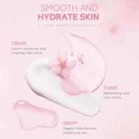 5/3 piezas/set Sakura sets de cuidado de la piel Suero Tónico Limpiador Protector solar Crema para ojos Regalo Producto de cuidado facial - details 6