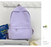 Mochila escolar impermeable de gran capacidad para mujer, mochila escolar con cremallera suave, Color sólido, mochila informal para adolescentes y niñas, suministro para estudiantes - details 36