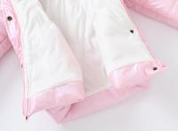 Manténgase abrigado y parece con estilo: chaqueta térmica con capucha para niña con acolchado alternativo de plumón para invierno - details 20