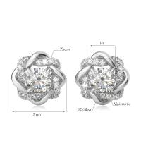 Pendientes de Moissanite de 2 Caratas 6.5mm Estrella de David Moderna Joyería Femenina de Plata 925 Certificada Accesorios para Navidad - details 0