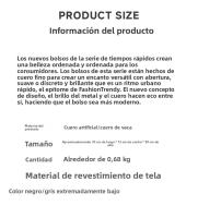 Bolso de mano de gran capacidad negro de cuero para mujer, nuevo bolso de hombro de primavera para viajeras, bolso grande para las axilas - details 4