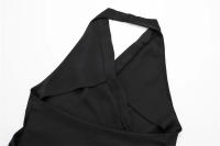 OUWU- top halter de satén a la moda para mujer, top elegante versátil plisado lateral sin espalda para mujer 2025 - details 20
