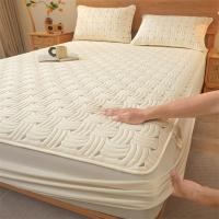 Funda de cama de estilo Simple, colcha acolchada, cubierta de colchón agradable para la piel, ropa de cama elástica para el hogar (sin funda de almohada), 1 unidad - details 0