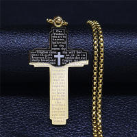Collar con colgante de decoración de letras y cruces de estilo punk, joyería de acero inoxidable para fiesta, decoración de ropa diaria para hombres y mujeres, regalos para ella - details 2