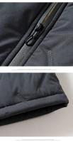 Chaleco de algodón para hombre, chaqueta informal multifuncional de talla grande, top cálido sin mangas con cuello levantado, moda de otoño e invierno - details 11