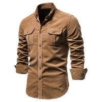 Blusa de PANA con bolsillo para hombre, camiseta informal de manga larga, talla grande, otoño e invierno, 3XL, 2XL - details 2
