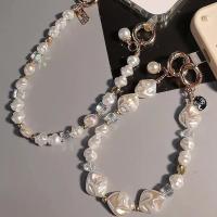 Cadena Colgante de Teléfono en Forma de Pulsera Perlas y Cuentas de Cristal Adorno para Bolso - details 0
