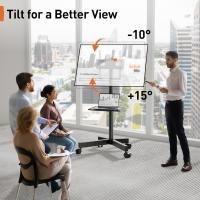 Carro de TV Móvil con Ruedas Soporte de Alta Altura Ajustable para Pantallas Planas/Curvas LED - details 2