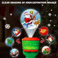 1 Pcs Children's Christmas Flashlight Projector, 24 Different Santa Claus Christmas Image Projection Toys, Christmas Home(Green) - details 2