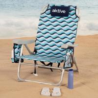 Pack de 2 sillas plegables multiposición para playa, jardín, terraza o camping, 5 posiciones, 49x58x80 cm, Altura asiento 27 cm, Topes antivuelco, Soporta 100 kg, Con asas de transporte (85469) - details 31