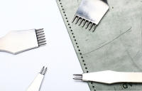 Punzón de trabajo hecho a mano para cinturón, herramienta de costura de cuero redondo de alta calidad, perforadora de Metal, para hacer agujeros, manualidades y manualidades - details 2