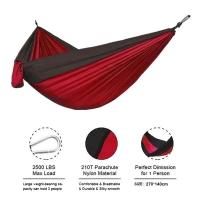 Single Person Outdoor Camping Hammock With Nylon Color Matching Hammock High Strength Parachute Fabric Portable Hanging Bed - details 5