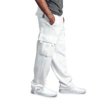 Pantalones de chándal largos con múltiples bolsillos, sueltos, de gran tamaño, con cordón, aptos para corredores deportivos y de calle - details 3