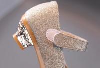 Zapato de cuero para niños, zapatos de princesa dulces para niñas con pajarita de diamantes de imitación, zapatos versátiles de moda para niños con tacones para fiesta - details 13