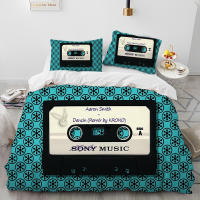 Juego de Ropa de Cama con Música Retro y Nostálgica Funda de Edredón y Funda de Almohada para Cama King Queen Tamaño - details 6