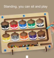 Juguete Montessori magnético para niños, juego de pelota móvil, clasificación de Color, tablero de conteo, entrenamiento de Motor fino, juguetes educativos sensoriales - details 2