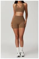Shorts de Yoga de Cintura Alta Ajuste de Barriga, Levantamiento de Cadera, Ropa de Gimnasio de Nylon Zapatillas de Correr para Primavera/Verano - details 14