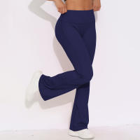 Mallas de Yoga a prueba de sentadillas para mujer, pantalones de Yoga de cintura alta, levantamiento de glúteos, pantalones de tiburón Micro acampanados, pantalones de Yoga ajustados de cintura alta - details 40
