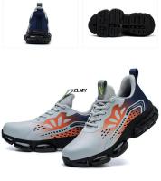 Zapatos de seguridad con botón giratorio para hombre, zapatillas con punta de acero, botas de seguridad para el trabajo a prueba de perforaciones, zapatos deportivos de trabajo con cojín de aire, botas antigolpes - details 20