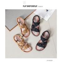 Sandalias planas para mujer 2025 - Estilo bohemio con pedrería y flores, sandalias de playa l de tallas grandes, transpirables (zapatos de verano para mujer, sandalias deportivas de lujo) - details 14