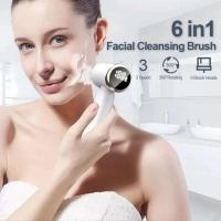 Cepillo de limpieza sónico impermeable, limpieza de poros faciales y exfoliante, limpieza eléctrica de silicona portátil 6 en 1 - details 8