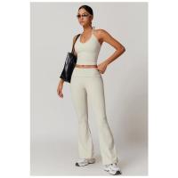 Top deportivo tipo halter sin mangas, ajustado, top corto de yoga para mujer, top de yoga sin espalda con sujetador incorporado y ajuste ceñido. - details 15