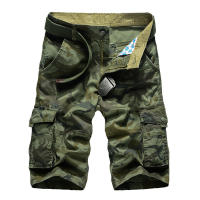 Pantalones cortos cargo de camuflaje de algodón con múltiples bolsillos para hombre - details 8