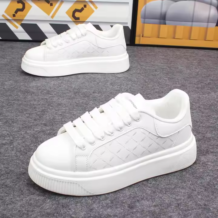 Zapatillas de Cuero de Alta Gama para Hombres Primavera/Verano 2025 Color Sólido, Versátil, Tendencia y Suave - 1