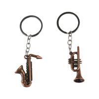 Mini juguetes de tendencia, Mini llavero de instrumentos, llavero de Metal de aleación de Zinc, saxofón, tres tipos, accesorios colgantes para coche - details 2