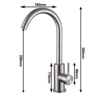 Grifo de Cocina de Acero Inoxidable 304 Mezclador de Agua Caliente y Fría Rotación de 360° - details 4