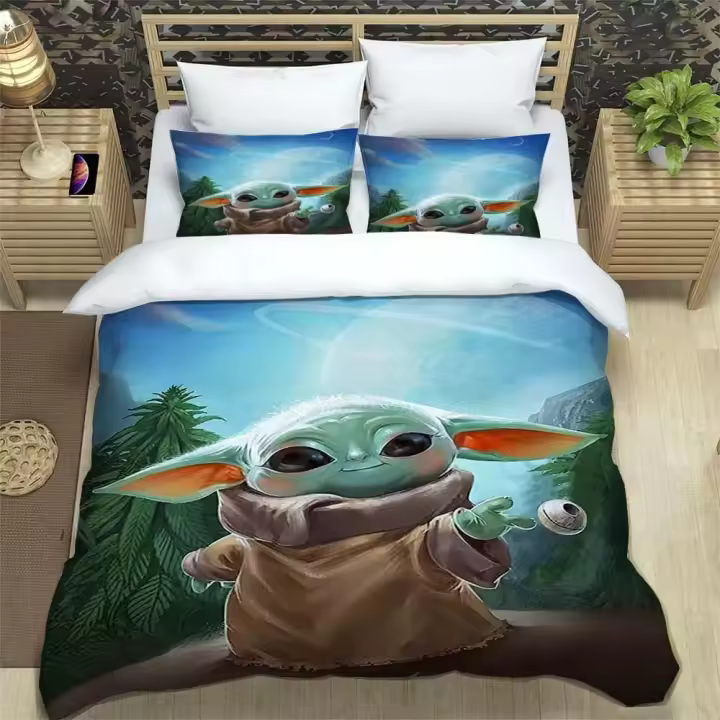Conjunto de Ropa de Cama de Dibujos Animados Lindos Funda de Edredón y Funda de Almohada para Habitación de Niños y Niñas Decoración de Dormitorio Regalo de Dormitorio - 1
