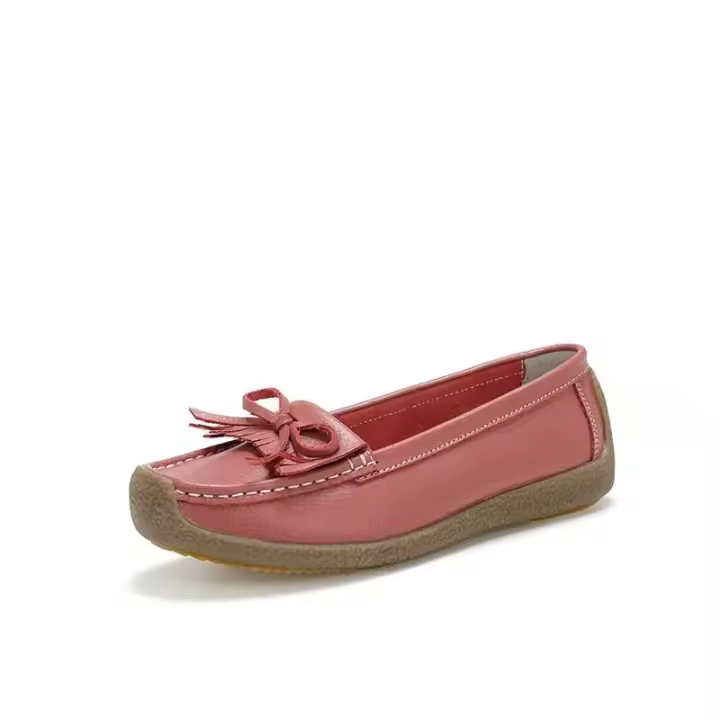 Zapatos deportivos de cuero de alta calidad, informales, planos, de tacón bajo, suaves, transpirables, a la moda - 1