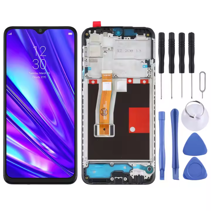 Pantalla TFT LCD para OPPO Realme 5 Pro / Realme Q RMX1971 digitalizador montaje completo con marco - 1