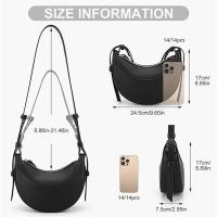 Bolso cruzado de Color puro para mujer, bolso de hombro doble, a la moda, combina con todo - details 3